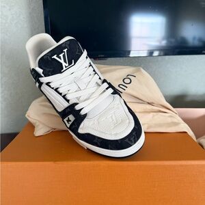 Louis Vuitton Monogram Black and White Sneakers
